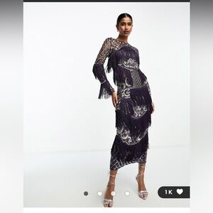 NWT fringe midi dress